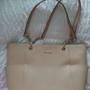 Calvin Klein Beige Tote Bag